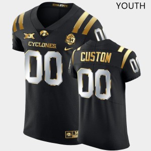 Youth Iowa State Cyclones Custom #00 Black Official Jersey 886610-271
