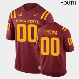 Youth Iowa State Cyclones Custom #00 Official Cardinal Jerseys 864492-843
