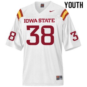 Youth Iowa State Cyclones Levi Hummel #38 Player White Jerseys 504518-845