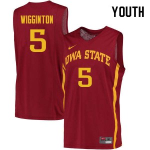 Youth Iowa State Cyclones Lindell Wigginton #5 Cardinal Stitched Jersey 915779-866