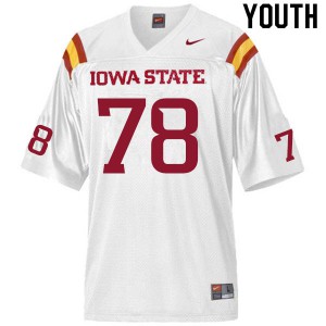 Youth Iowa State Cyclones Nick Lawler #78 Stitch White Jerseys 406493-749