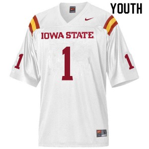 Youth Iowa State Cyclones Tarique Milton #1 White Football Jerseys 703234-348