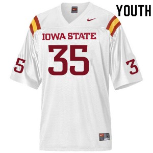 Youth Iowa State Cyclones Tyler Moen #35 Official White Jerseys 206351-608