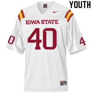 Youth Iowa State Cyclones Will Zahradnik #40 White Player Jersey 686688-916