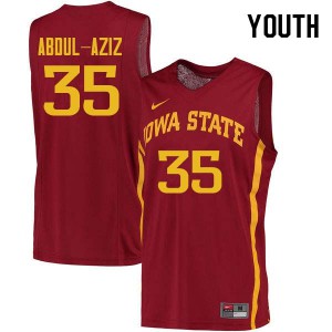 Youth Iowa State Cyclones Zaid Abdul-Aziz #35 Cardinal Basketball Jerseys 202414-916